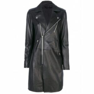 Slim Fit Leather Coat