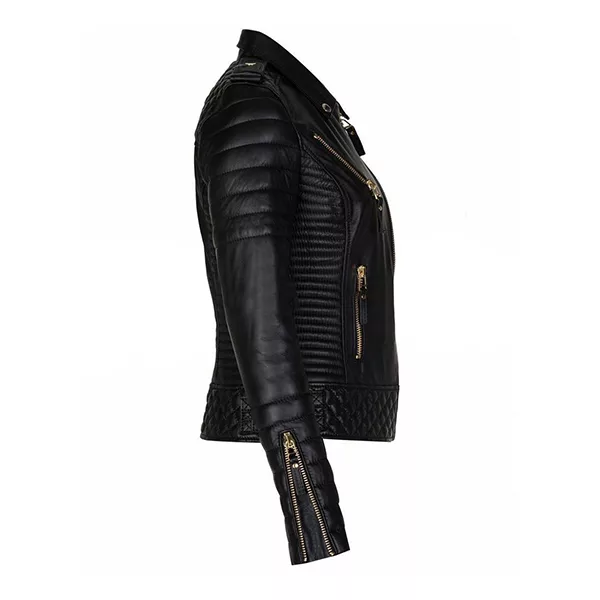 Womens Black Quilted Leather Jacket Womens Black Quilted Leather Jacket
