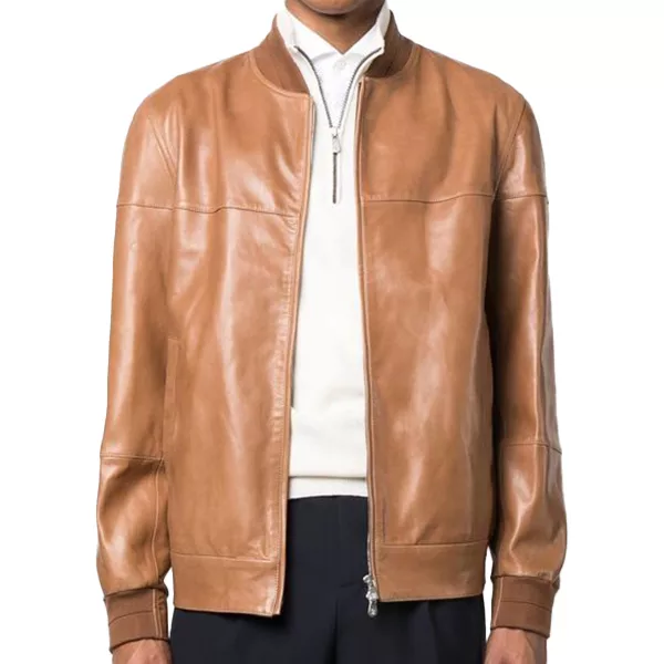 bomberMens Brown Leather Jacket-mens-brown-leather-jacket Mens Brown Leather Jacket