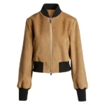 Women Bomber Leather Jacket