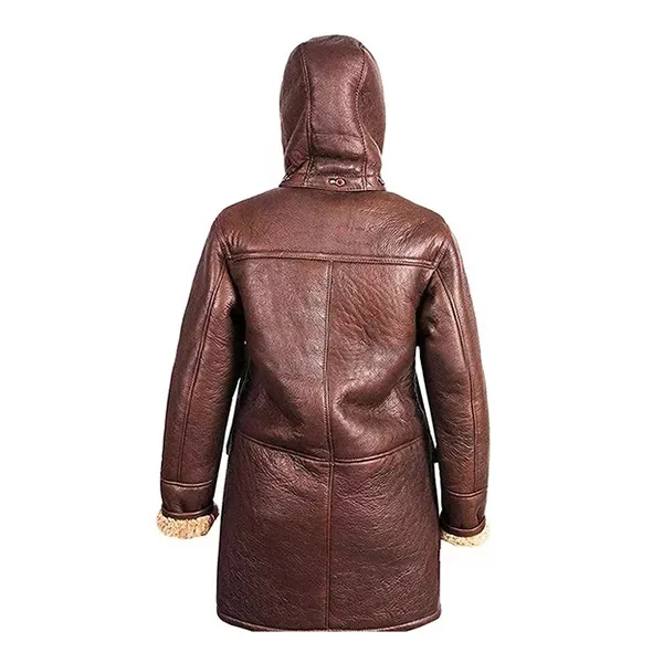 Women B3 Aviator Fur Shearling Sheepskin Brown Leather Coat Women B3 Aviator Fur Shearling Sheepskin Brown Leather Coat