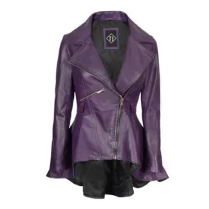Leather Peplum Jacket